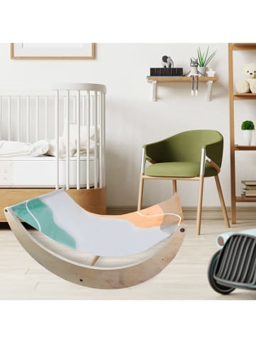 Woody Kid Store Hamak w kolorze biało-miętowo-pomarańczowym - 90 x 60 x 43 cm