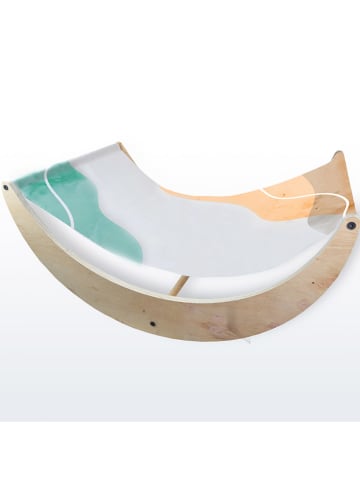 Woody Kid Store Hamak w kolorze biało-miętowo-pomarańczowym - 90 x 60 x 43 cm