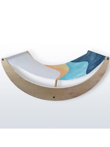 Woody Kid Store Hangmat wit/blauw/naturel - (L)90 x (B)60 x (H)43 cm