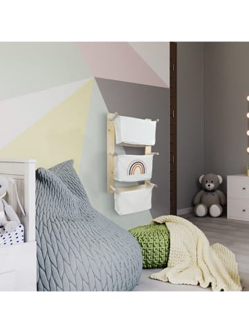 Woody Kids Wandmeubel wit/beige - (B)40 x (H)90 x (D)15 cm