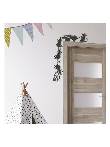 hippodino Wanddekor in Schwarz - (B)32 x (H)50 cm