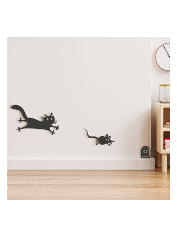 hippodino 3-delige set: wanddecoratie zwart