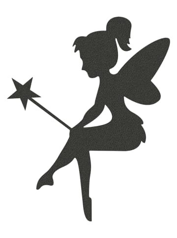 hippodino Wanddekor in Schwarz - (B)12 x (H)15 cm