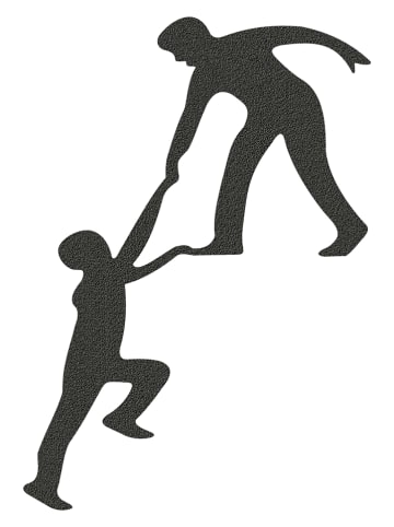 hippodino Wanddekor in Schwarz - (B)13 x (H)16 cm