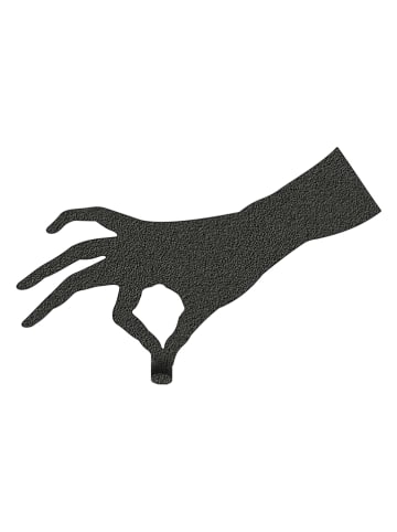 hippodino Wandgarderobe in Schwarz - (B)20 x (H)12 cm