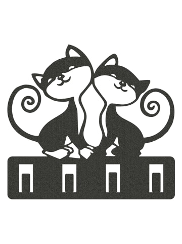 hippodino Wandgarderobe in Schwarz - (B)40 x (H)40 cm