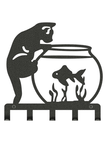 hippodino Wandkapstok zwart - (B)40 x (H)40 cm