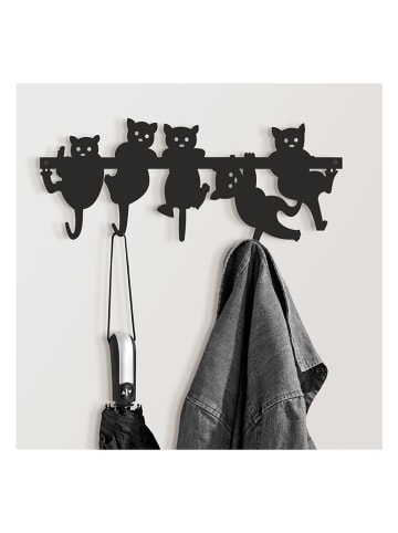 hippodino Wandgarderobe in Schwarz - (B)50 x (H)28 cm