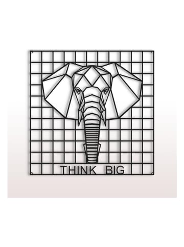 hippodino Wanddecoratie zwart - (B)50 x (H)50 cm