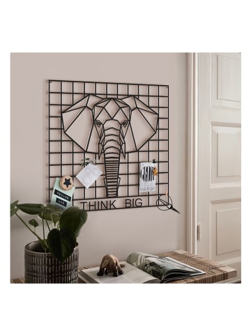 hippodino Wanddecoratie zwart - (B)50 x (H)50 cm