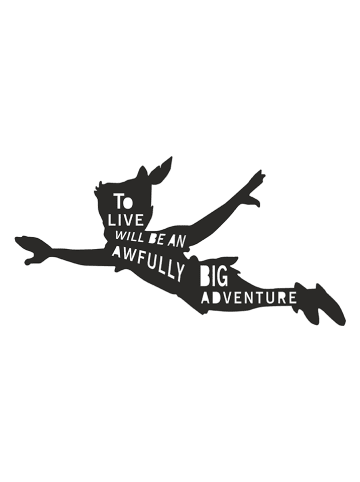 hippodino Dekoracja ścienna w kolorze czarnym - 25 x 50 cm