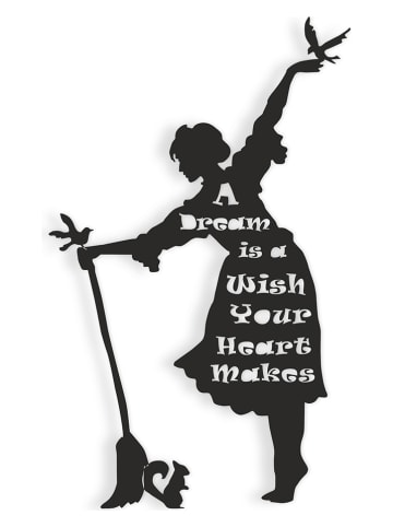 hippodino Dekoracja ścienna w kolorze czarnym - 31 x 50 cm