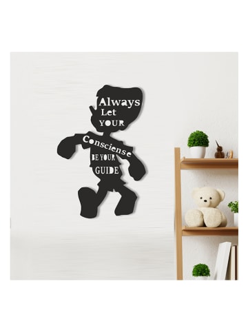 hippodino Wanddekor in Schwarz - (B)33 x (H)50 cm