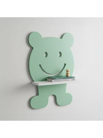 Woody Kids Wandmeubel mintgroen/wit - (B) 33 x (H) 35 x (D) 10 cm