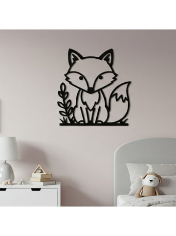 Woody Kids Dekoracja ścienna w kolorze czarnym - 33 x 33 cm