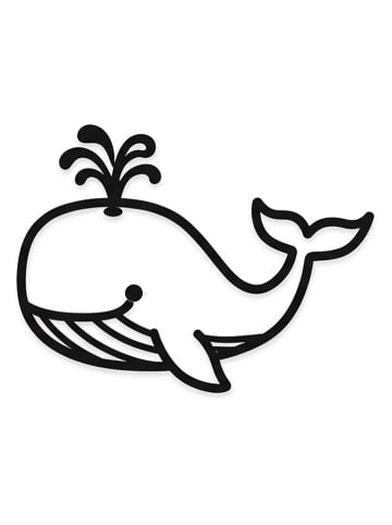 Woody Kids Wanddekoration in Schwarz - (B)33 x (H)25 cm