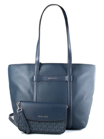 Michael Kors Leder-Schultertasche in Dunkelblau - (B)33 x (H)30 x (T)11 cm