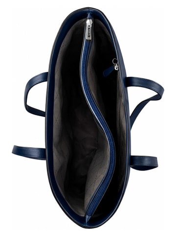 Michael Kors Leder-Schultertasche in Dunkelblau - (B)33 x (H)30 x (T)11 cm