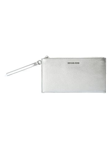 Michael Kors Leren clutch zilverkleurig - (B)24 x (H)14 x (D)5 cm