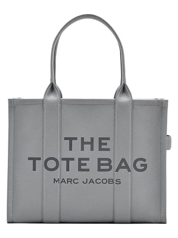 Marc Jacobs Skórzany shopper bag w kolorze szarym - 42 x 34 x 16 cm