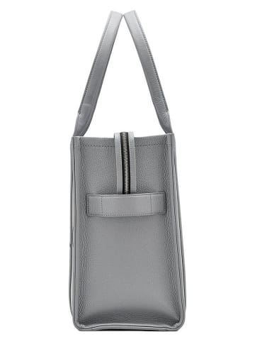 Marc Jacobs Skórzany shopper bag w kolorze szarym - 42 x 34 x 16 cm