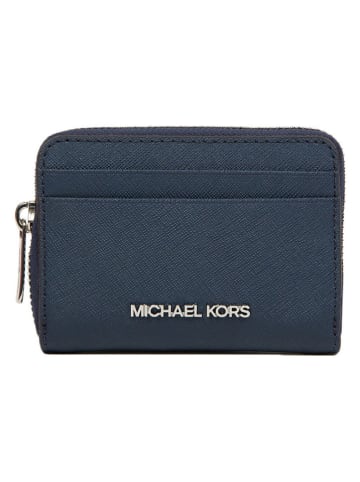 Michael Kors Leder-Geldbörse in Dunkelblau - (B)11,5 x (H)8,5 x (T)2,5 cm