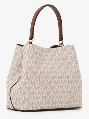 Michael Kors Henkeltasche in Creme/ Braun - (B)18 x (H)16 x (T)10 cm