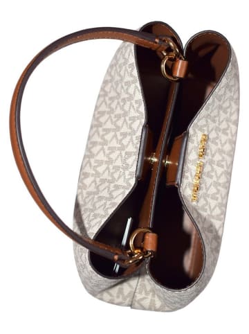 Michael Kors Henkeltasche in Creme/ Braun - (B)18 x (H)16 x (T)10 cm