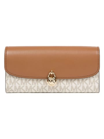 Michael Kors Leder-Geldbörse in Creme/ Camel - (B)19 x (H)10 x (T)3 cm