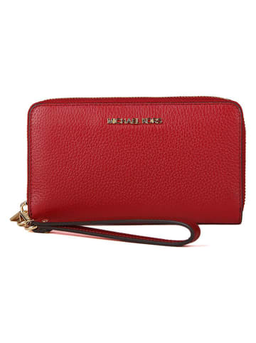 Michael Kors Skórzany portfel w kolorze czerwonym - 18 x 10 x 2,5 cm