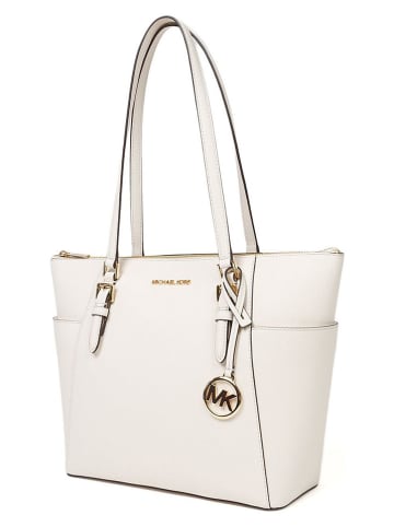 Michael Kors Skórzana torebka w kolorze kremowym - 38 x 25,5 x 12 cm