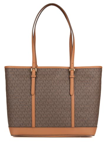 Michael Kors Leren shopper bruin/lichtbruin - (B)43 x (H)29 x (D)15 cm