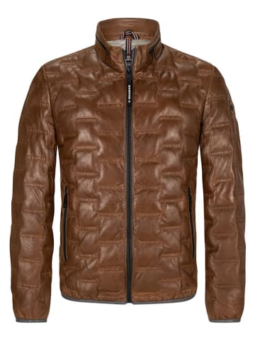 Milestone Leren jas "Aversa" cognackleurig
