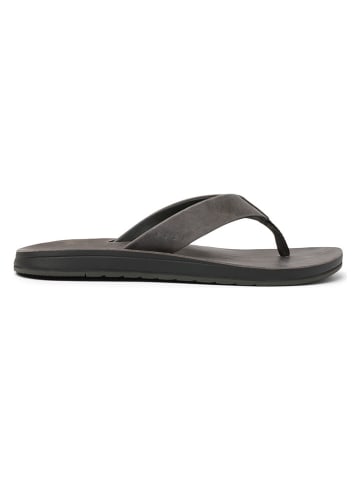 Reef Leren teenslippers "Ojai Classic" antraciet