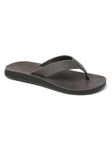 Reef Skórzane japonki "Ojai Classic" w kolorze antracytowym