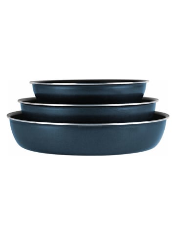 Sitram 4-delige set: braadpannen ''A-Family'' donkerblauw