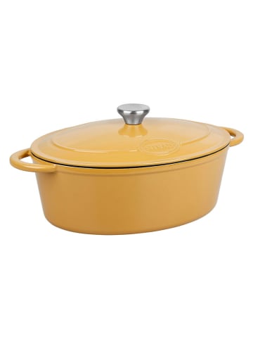 Sitram 2-delige set: smoorpan "Tradifonte" geel/zwart - 6,5 l