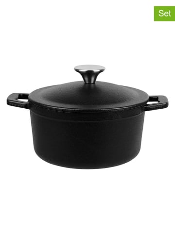 Sitram 2-częściowy zestaw "Mini" w kolorze czarnym - 700 ml