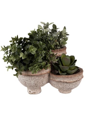 Clayre & Eef Bloempot beige - (B)27 x (H)29 x (D)17 cm