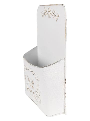 Clayre & Eef Plantenhouder wit - (B)27 x (H)41 x (D)9 cm