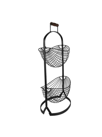 Clayre & Eef Standregal in Schwarz/ Braun - (B)27 x (H)57 x (T)19 cm