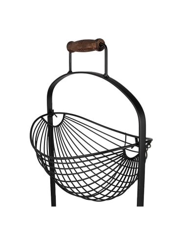 Clayre & Eef Staande kast zwart/bruin - (B)27 x (H)57 x (D)19 cm