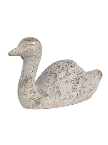 Clayre & Eef Figurka dekoracyjna "Duck" w kolorze białym - 15 x 9 x 5 cm