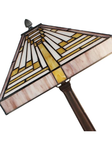 Clayre & Eef Tischleuchte "Tiffany" in Beige - (B)31 x (H)48 x (T)31 cm