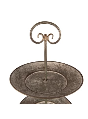 Clayre & Eef Etagere in Grau - (H)53 x Ø 28 cm