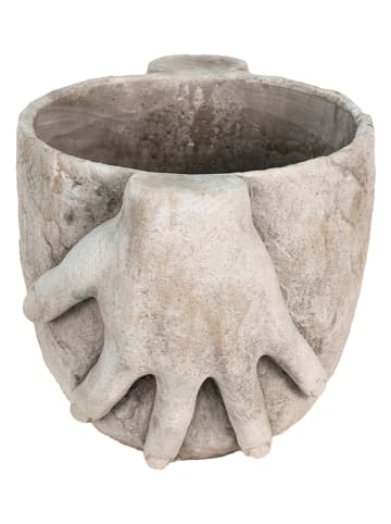 Clayre & Eef Bloempot beige - (B)18 x (H)25 x (D)17 cm