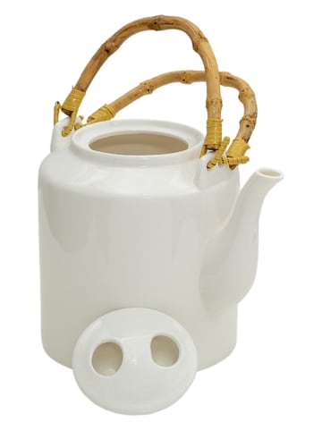 Clayre & Eef Teekanne in Weiß - 1,5 l