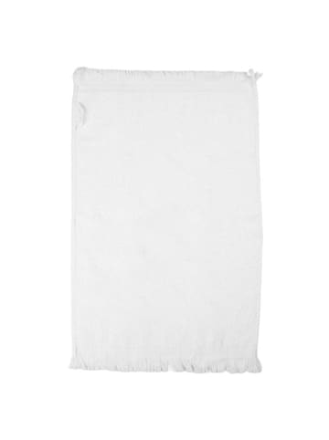 Clayre & Eef 2er-Set: Gästehandtücher in Weiß/ Beige - (L)66 x (B)40 cm