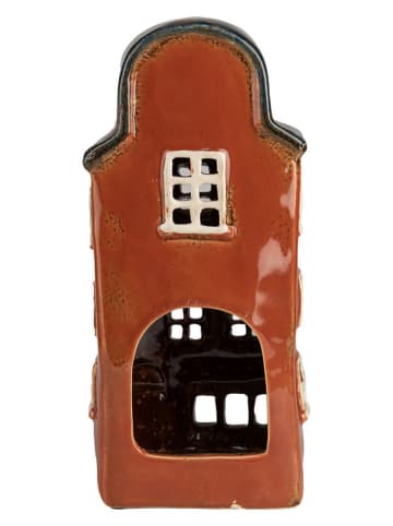 Clayre & Eef Windlicht "Huis" bruin - (B)12 x (H)25 x (D)9 cm