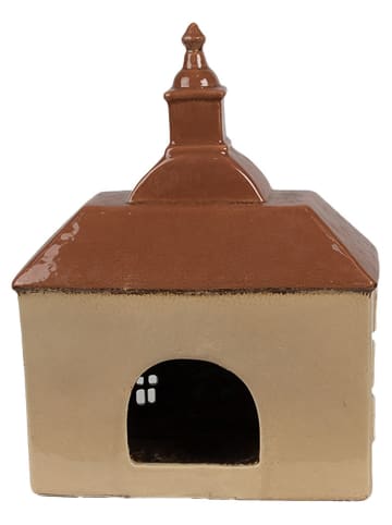 Clayre & Eef Świecznik w kolorze beżowo-brązowym - 20 x 26 x 10 cm